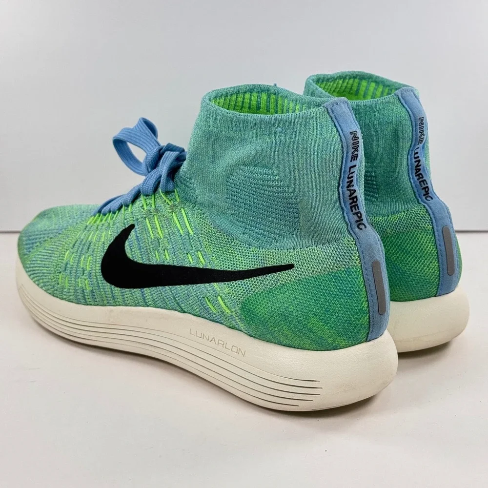 Nike Lunarepic Flyknit Jade Hyper Turquoise Running Shoe 818677-403 Women 10
